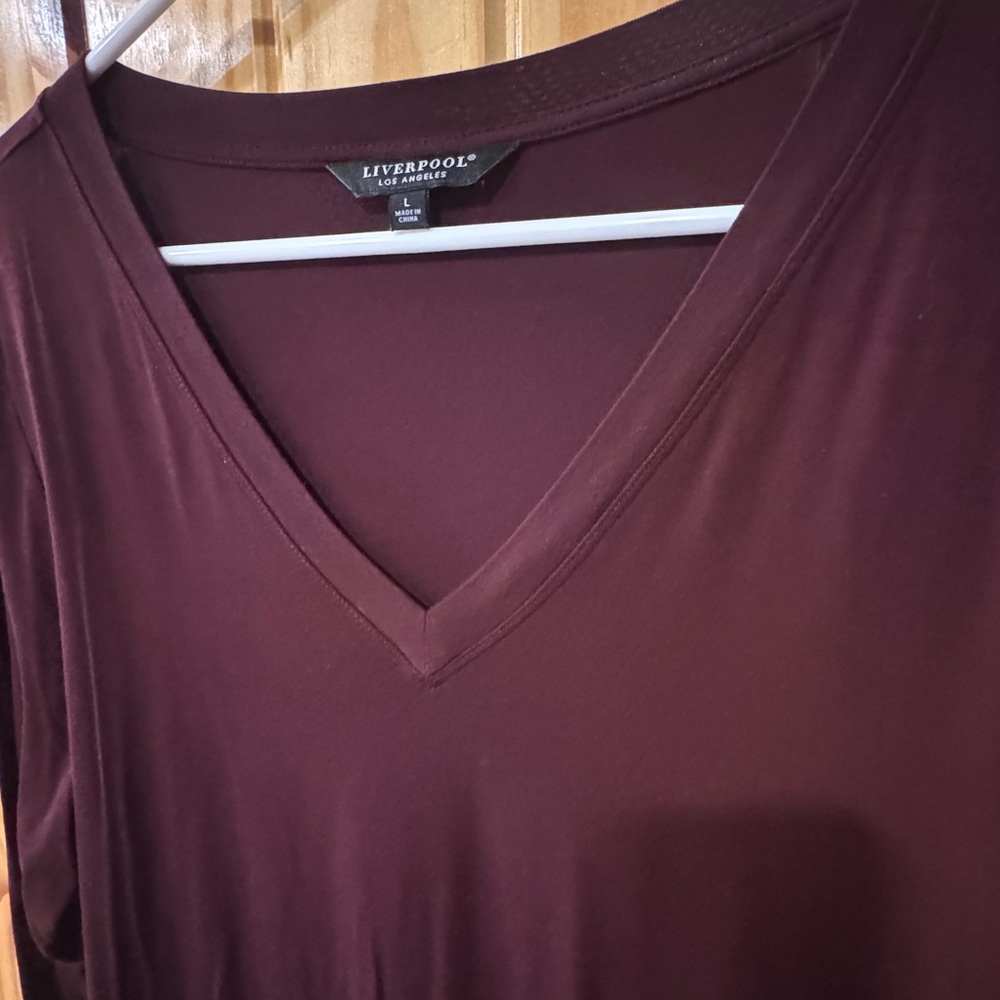 Liverpool Women's Long Sleeve Tee - Burgundy